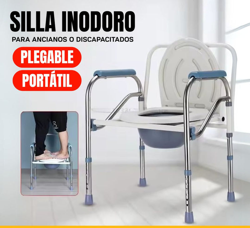 Silla Inodoro Plegable Con Posa Manos