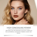 Two-in-one color-changing foundation stick is lightweight,hydrating and non-sticky,providing a light and thin foundation makeup