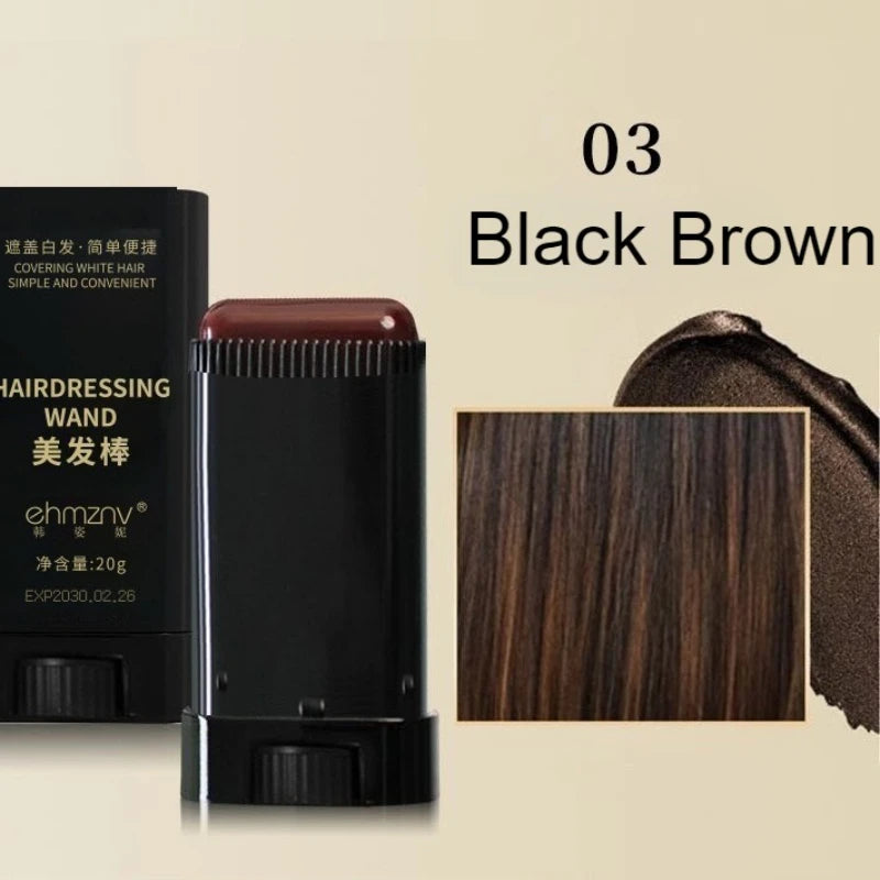 2in1 Hair Dye Stick with Combs Temporary Hair Coloring Covered White Hairs Hairline Pen Washable Black Brown Coffee Long Lasting