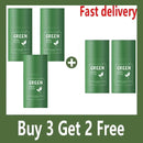 Green Tea Solid Mask Deep Cleansing Pores Shrinking Remove Blackhead Anti Acne Blemish Refreshing Mud Mask Brightening Skin Care