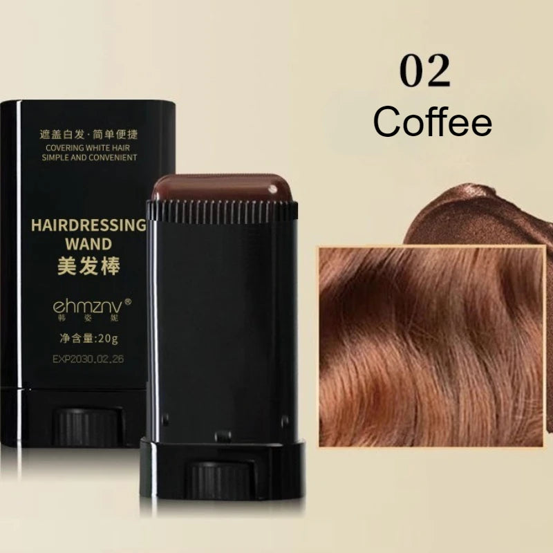 2in1 Hair Dye Stick with Combs Temporary Hair Coloring Covered White Hairs Hairline Pen Washable Black Brown Coffee Long Lasting