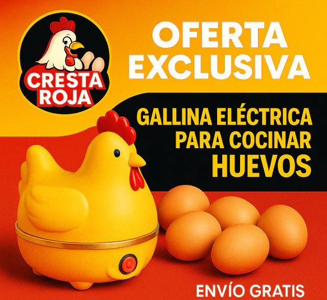 OFERTA EXCLUSIVA: Gallina CRESTA ROJA - Eléctrica Para Cocinar Huevos + Envio Gratis