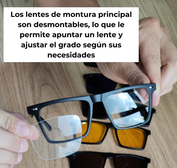 VisionPro™ - Gafas de Sol con Lentes Magnéticas 6 en 1 + Estuche de Regalo + 50%OFF +  Envío Gratis