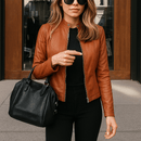 Campera  de cuero Isadora