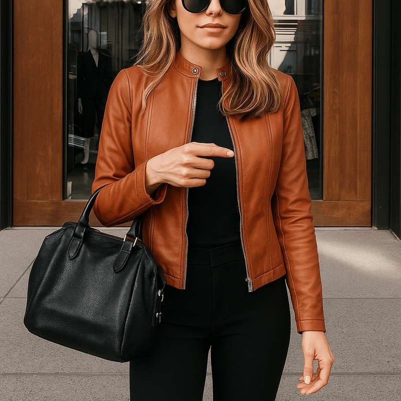 Campera  de cuero Isadora