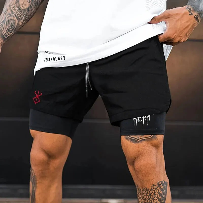 Pantalones Cortos Fitness 2 en 1 - Monster™